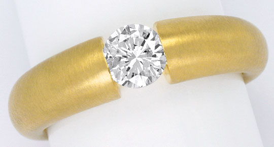 Foto 2 - Halbkaräter Brillant-Diamant-Spannring, massiv Gelbgold, R1767