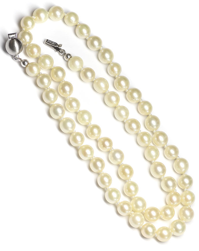 Foto 3 - Perlenkette Akoya Choker 6,5 bis 7 mm Weißgold Schloss, S3196