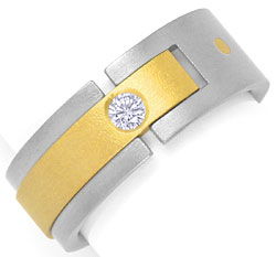 Foto 1 - Designer-Brillant-Ring 0,085ct Top Wesselton Titan Gold, S4545